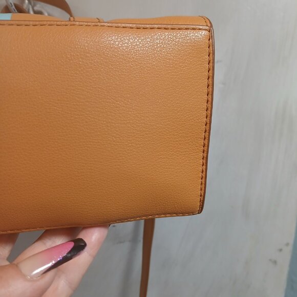 Fossil Tan Satchel with Striped Accent - Picture 7 of 11